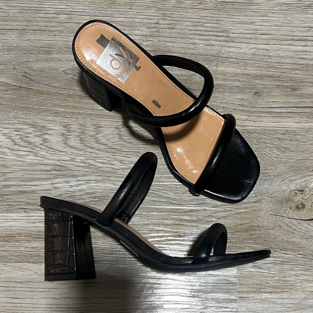 Black Dolce Vita Halsty Block Heel Sandals